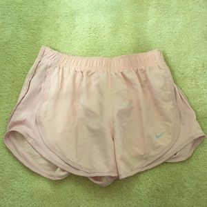 Pink nike athletic shorts